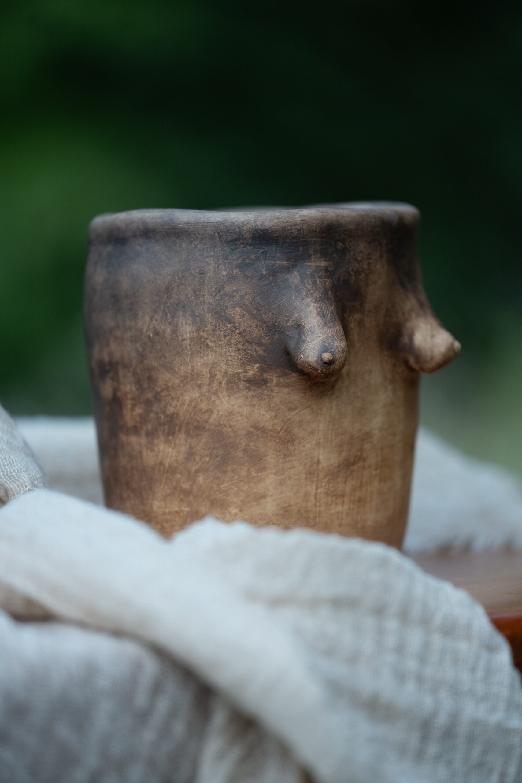Hand build ceramics mug (functional) glazed with breastmilk - Image 2