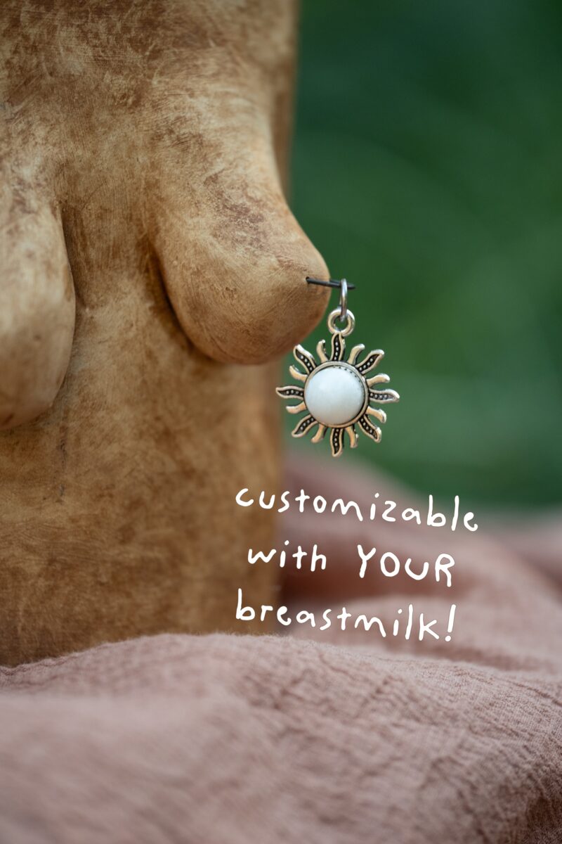 Breastmilk jewelry CHARM without chain, customized with your own breastmilk
